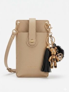 Monsac Pebble Leather Phone Crossbody & Wristlet – NWOT – Luxe Charm Bundle